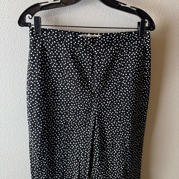 NWOT Diane Von Furstenberg Orillon Dot Cigarette Pant Black Business Casual Sz 8 - Picture 5 of 13